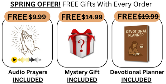 + FREE Audio Prayers, Mystery Gift, Devotional Planner