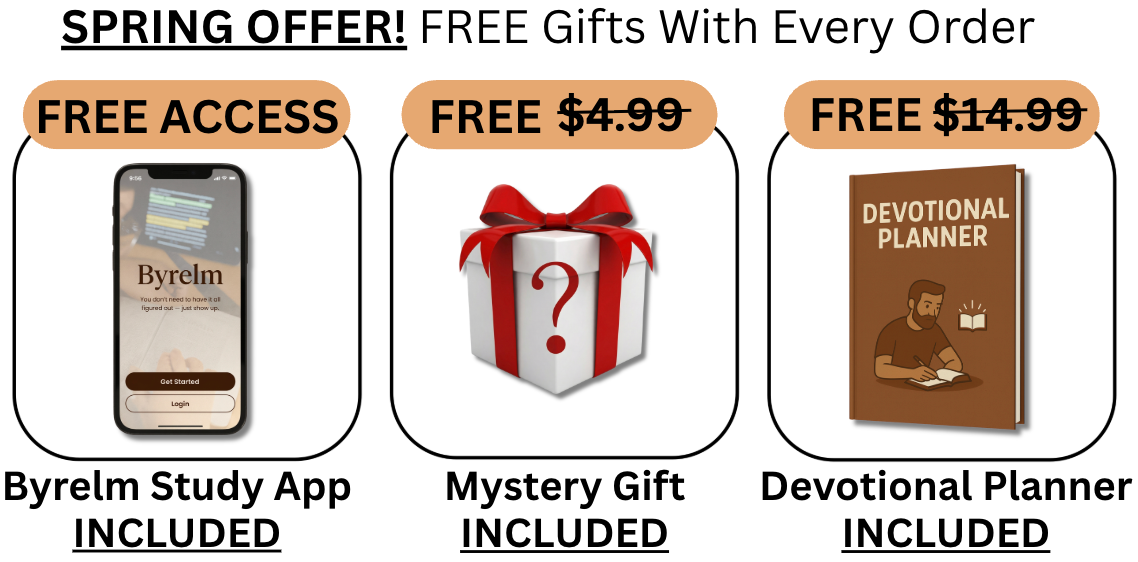 + FREE Byrelm Study App Access, Mystery Gift, Devotional Planner